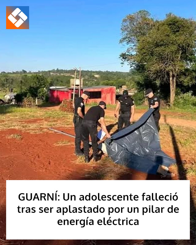 GUARNÍ: Un adolescente falleció tras ser aplastado por un pilar de energía eléctrica