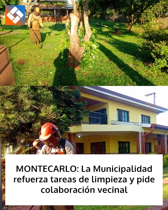 MONTECARLO: La Municipalidad refuerza tareas de limpieza y pide colaboración vecinal