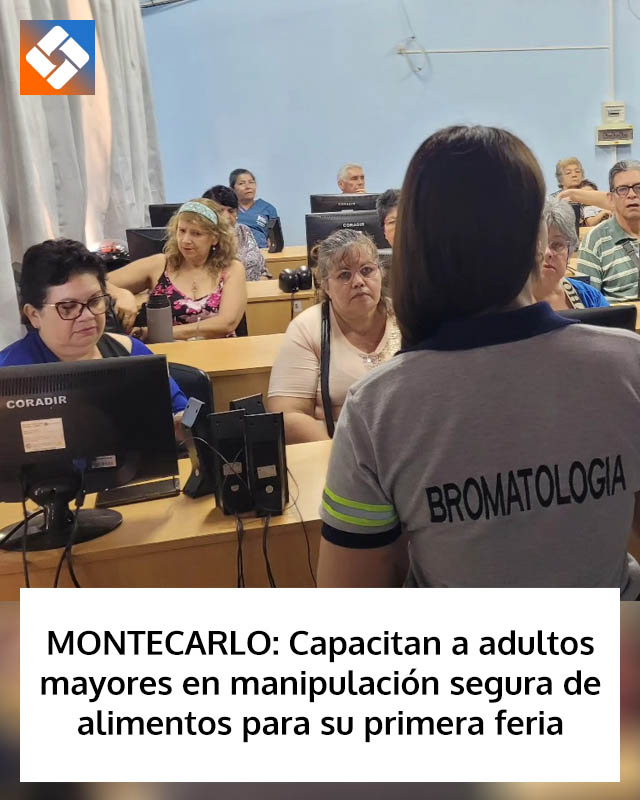 MONTECARLO: Capacitan a adultos mayores en manipulación segura de alimentos para su primera feria