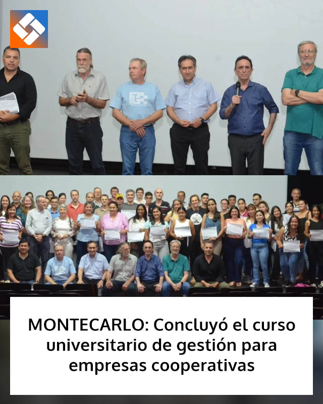MONTECARLO: Concluyó el curso universitario de gestión para empresas cooperativas