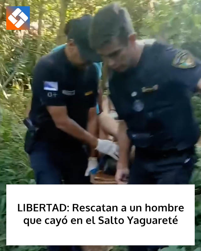 LIBERTAD: Rescatan a un hombre que cayó en el Salto Yaguareté