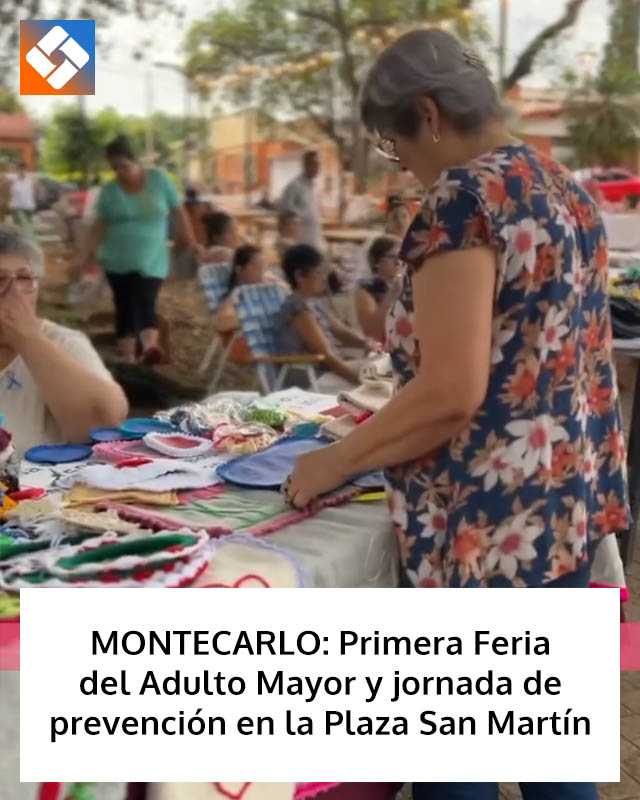 MONTECARLO: Primera Feria del Adulto Mayor y jornada de prevención en la Plaza San Martín