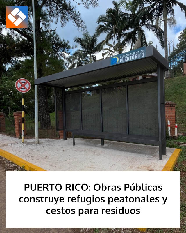 PUERTO RICO: Obras Públicas construye refugios peatonales y cestos para residuos