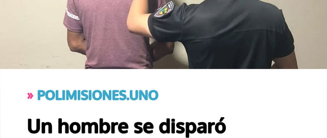 Un hombre se disparó accidentalmente mientras manipulaba un arma en estado de ebriedad y quedó detenido