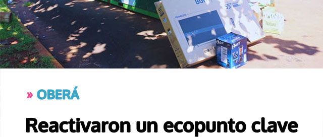 Reactivaron un ecopunto clave para fortalecer el reciclaje urbano