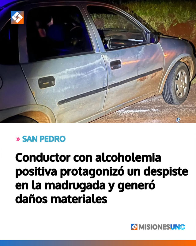 Conductor con alcoholemia positiva protagonizó un despiste en la madrugada y generó daños materiales