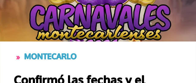 Confirmó las fechas y el recorrido de los Carnavales 2026