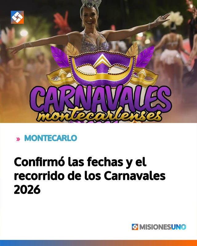 Confirmó las fechas y el recorrido de los Carnavales 2026