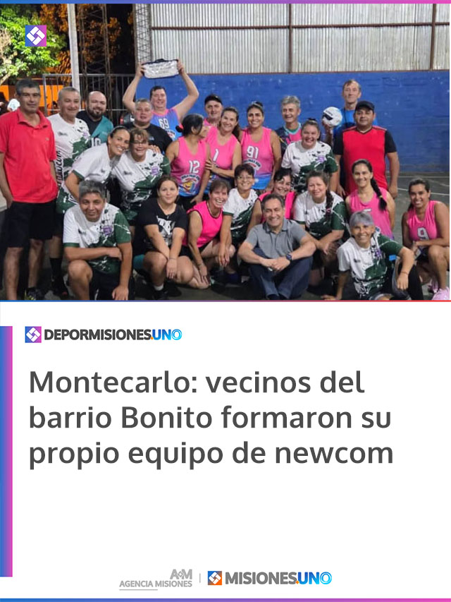 Montecarlo: vecinos del barrio Bonito formaron su propio equipo de newcom