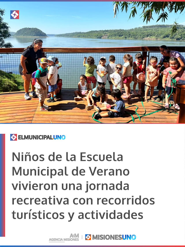 Niños de la Escuela Municipal de Verano vivieron una jornada recreativa con recorridos turísticos y actividades educativas