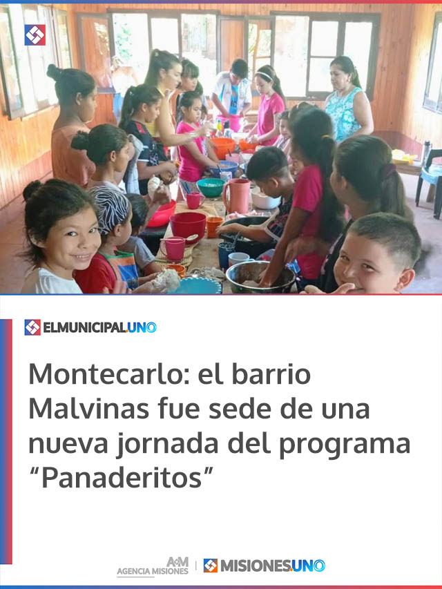 Montecarlo: el barrio Malvinas fue sede de una nueva jornada del programa “Panaderitos”