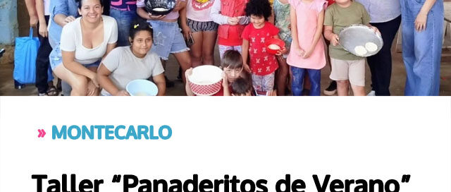 Taller “Panaderitos de Verano” sigue recorriendo los barrios con propuestas para los más chicos