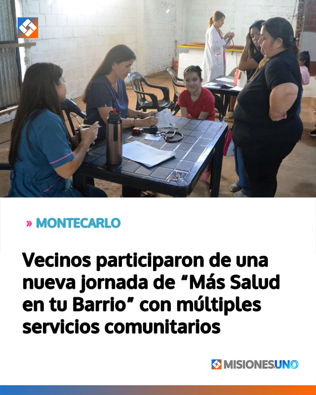 Vecinos participaron de una nueva jornada de “Más Salud en tu Barrio” con múltiples servicios comunitarios