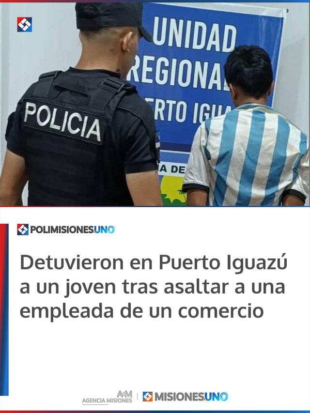 Detuvieron en Puerto Iguazú a un joven tras asaltar a una empleada de un comercio