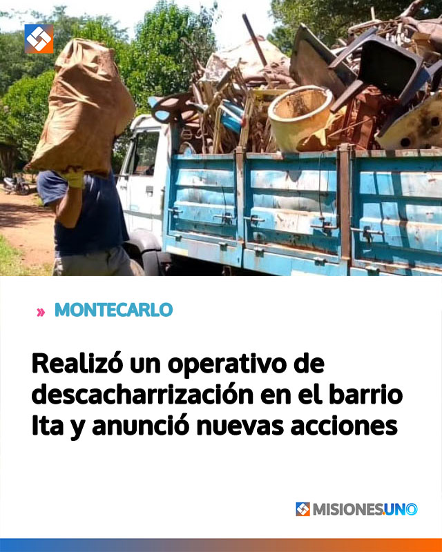 Realizó un operativo de descacharrización en el barrio Ita y anunció nuevas acciones