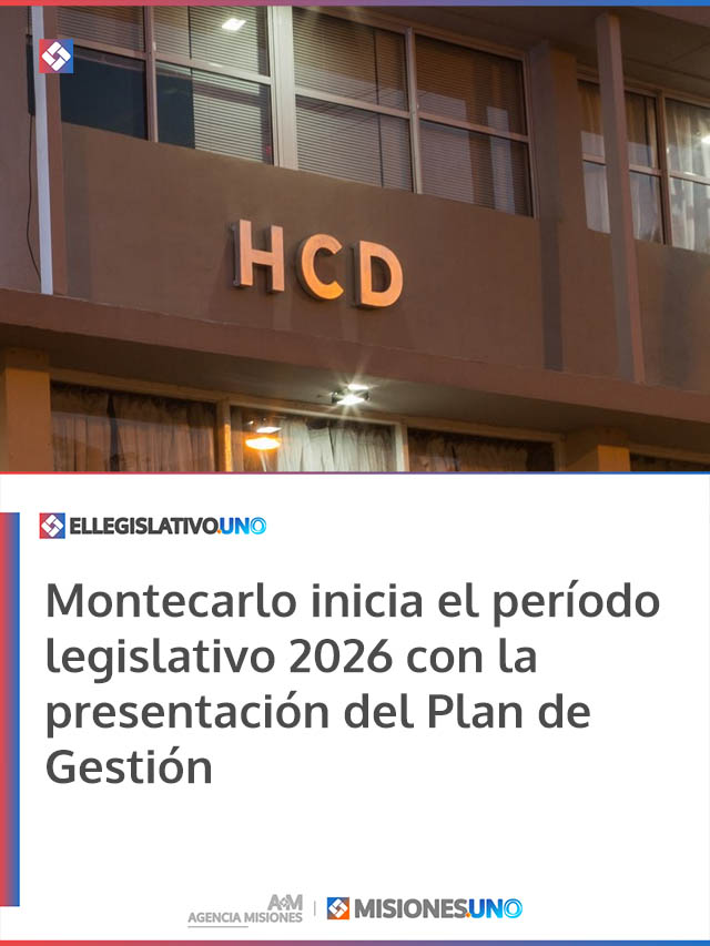 Montecarlo inicia el período legislativo 2026 con la presentación del Plan de Gestión