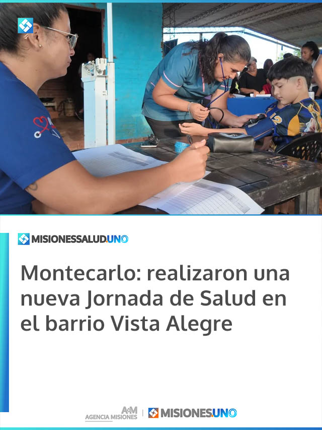 Montecarlo: realizaron una nueva Jornada de Salud en el barrio Vista Alegre