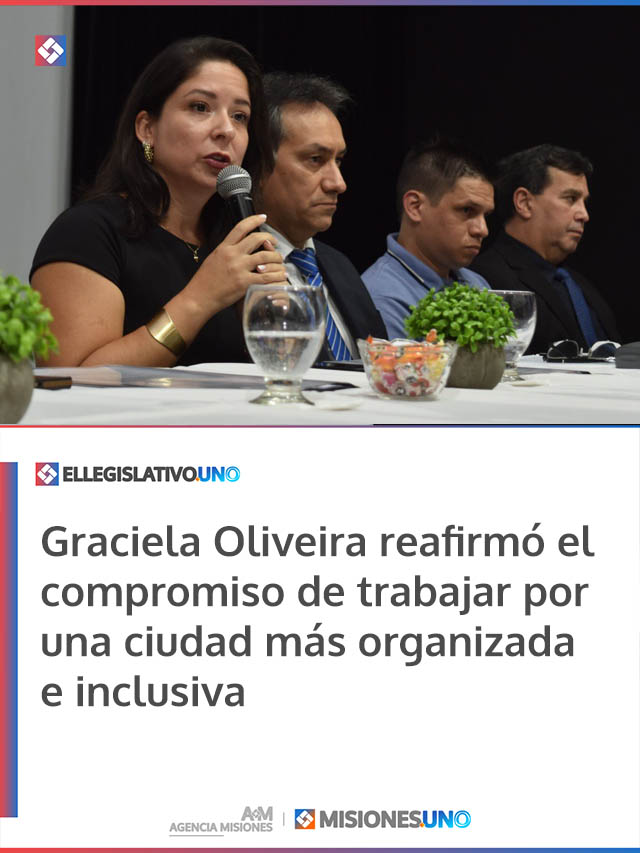 Graciela Oliveira reafirmó el compromiso de trabajar por una ciudad más organizada e inclusiva