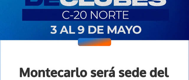 Montecarlo será sede del Torneo Nacional de Clubes C20 Norte en mayo