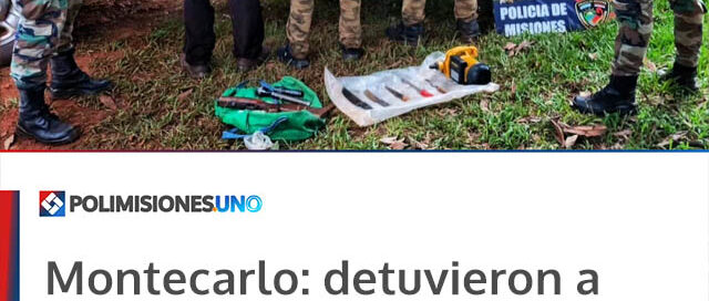 Montecarlo: detuvieron a tres cazadores furtivos tras una persecución en Colonia Santa Teresa