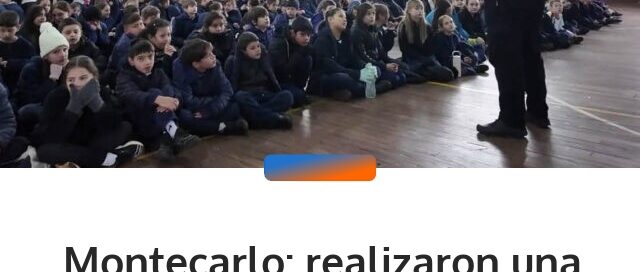 Montecarlo: realizaron una charla de educación vial para estudiantes del Instituto Carlos Culmey